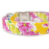Yellow Floral Dog Collar Personalized-Sunshine Floral
